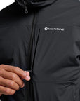 Montane Men's Fireball Hooded Insulated Jacket (Black) zipper pocket