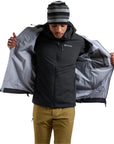Montane Men's Fireball Hooded Insulated Jacket (Black) opening jacket