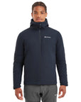 Montane Men's Fireball Hooded Insulated Jacket (Eclipse Blue) model front