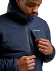 Montane Men's Fireball Hooded Insulated Jacket (Eclipse Blue) zipper