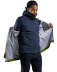 Montane Men's Fireball Hooded Insulated Jacket (Eclipse Blue) taking off