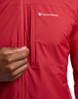 Montane Men's Featherlite Windproof Jacket (Acer Red) zipper up