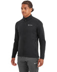 Montane Men's Fury Fleece Jacket (Black) model angle