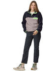 Patagonia Women's Lightweight Synchilla Snap-T Fleece Pullover (Echo Purple) full body