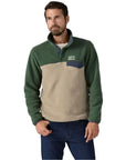 Patagonia Men's Lightweight Synchilla Snap-T Fleece Pullover (Seabird Grey) model looking way