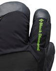 Black Diamond Alpine 3-Finger Waterproof Mitts (Black/Carbon) logo