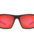 Sinner Lemmon - Matte Black - Red Mirror Sunglasses front