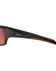Sinner Lemmon - Matte Black - Red Mirror Sunglasses left