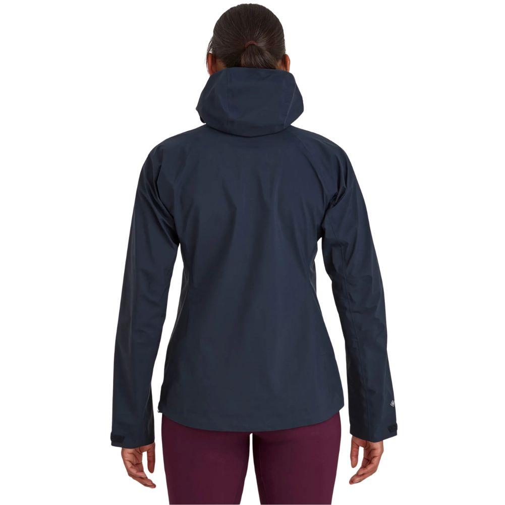 Montane Women's Phase Lite Waterproof Jacket (Eclipse Blue) model back