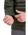 Montane Men's Anti-Freeze Packable Hooded Down Jacket (Oak Green) sleeve
