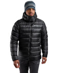 Montane Men's Anti-Freeze XT Hooded Down Jacket (Black) looking away
