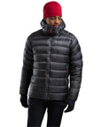 Montane Men's Anti-Freeze XT Hooded Down Jacket (Slate) man pose looking away