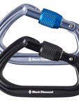 Black Diamond Hotforge Screwgate Carabiner (Grey) and black