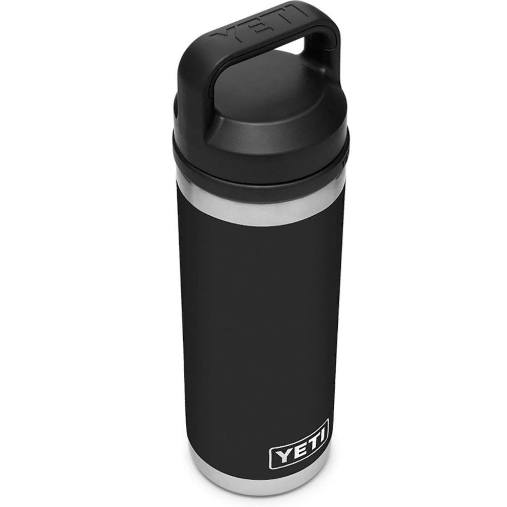 Yeti Rambler 18 OZ (532 ml) Bottle With Chug Cap (Black) top angle
