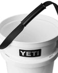 Yeti Loadout 5 Gallon Bucket (White) angle with the handle