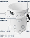 Yeti Loadout 5 Gallon Bucket (White) info