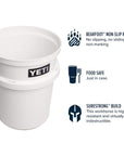 Yeti Loadout 5 Gallon Bucket (White) bearfoot