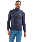 Patagonia Men's R1 Air Zip-Neck (New Navy) model front