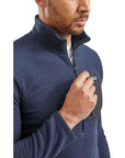 Patagonia Men's R1 Air Zip-Neck (New Navy) zipper chest