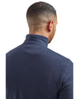 Patagonia Men's R1 Air Zip-Neck (New Navy) back close up