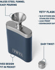 Yeti Flask 200ml (Navy) info