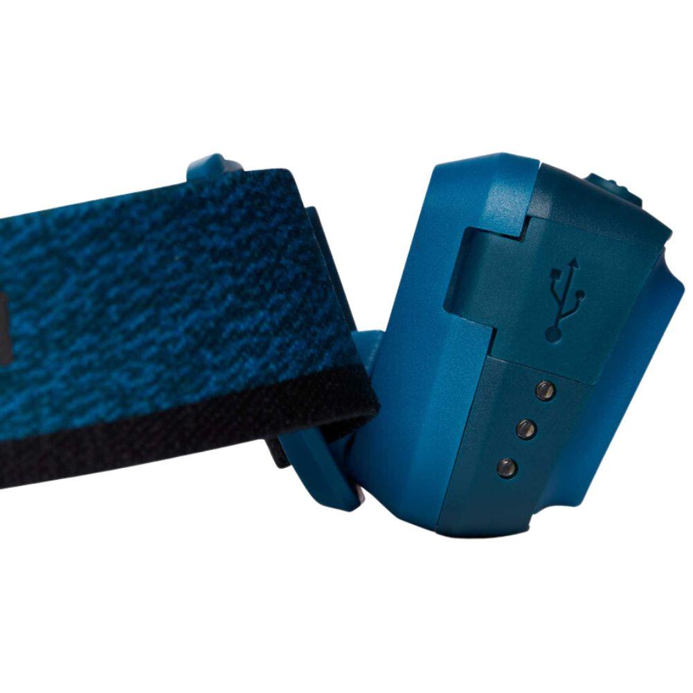 Black Diamond Astro 300 Lumen Rechargeable Head Torch (Azul) ilied on right side