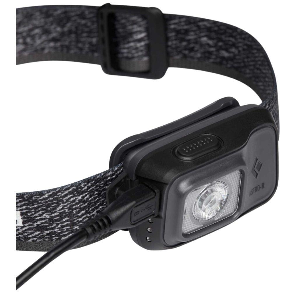 Black Diamond Astro 300 Lumen Rechargeable Head Torch (Graphite) plug in