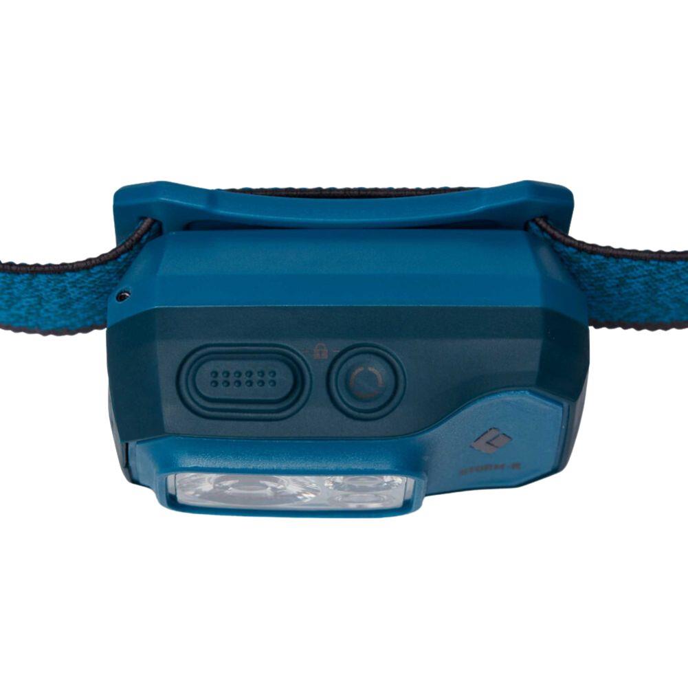Black Diamond Storm 500 Lumen Rechargeable Head Torch (Azul) top view