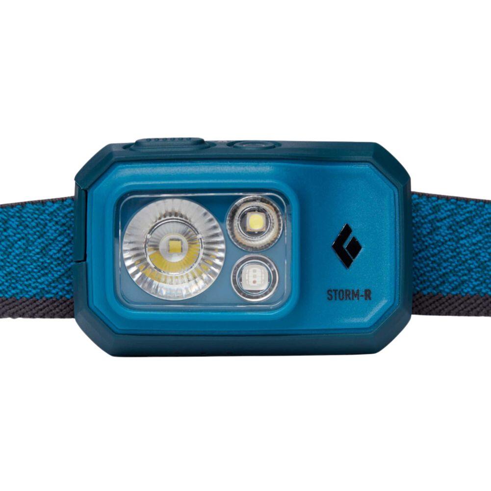 Black Diamond Storm 500 Lumen Rechargeable Head Torch (Azul) front view
