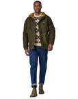 Patagonia Men's Waxed Cotton Jacket (Basin Green) full body pose