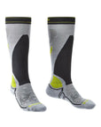 Bridgedale Men's Midweight Merino Performance Over Calf Ski Socks (Lt Grey/Graphite)