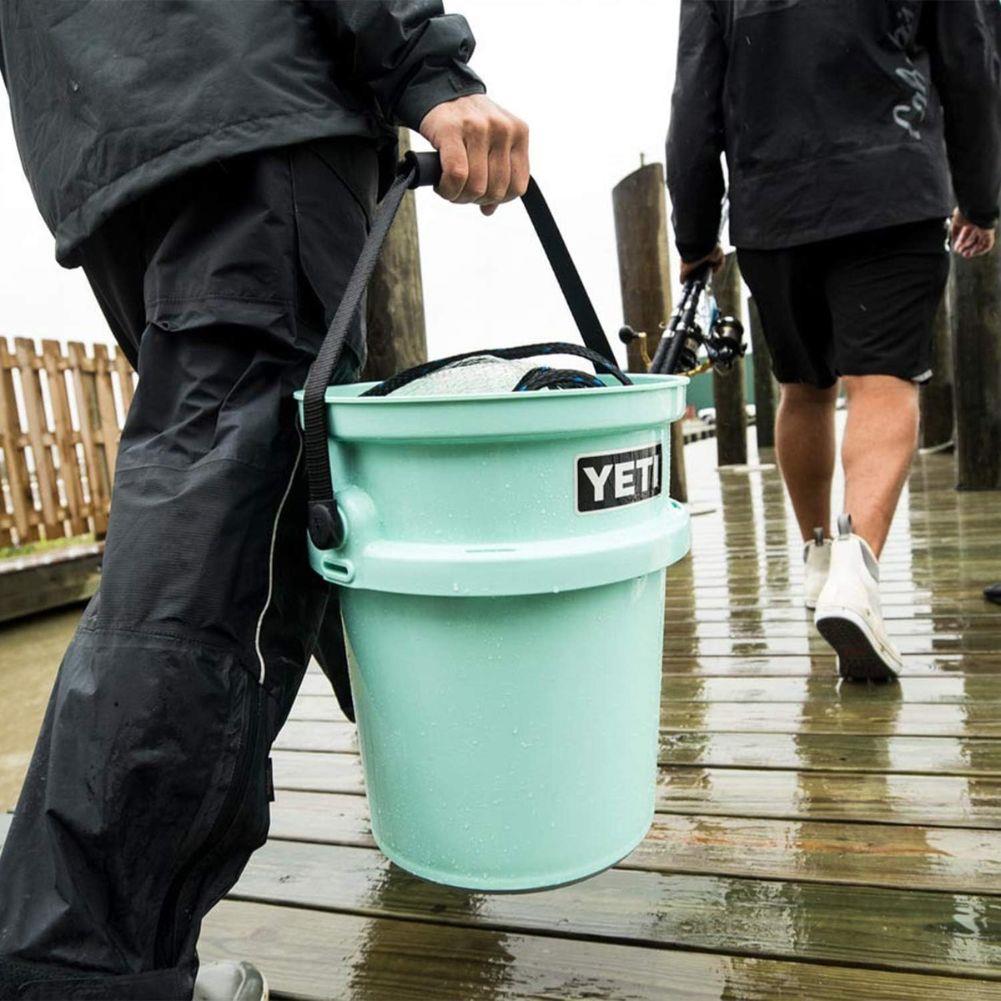 Yeti Loadout 5 Gallon Bucket (Seafoam) walking