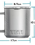 Yeti Rambler 10 oz (296 ml) Stackable Mug (Key Lime) measurements