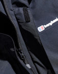 Berghaus Men's Hillwalker Interactive GTX Waterproof Jacket (Black) zipper logo