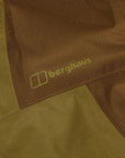 Berghaus Men's Deluge Pro 3.0 Waterproof Jacket (Green/Brown) close up logo