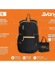Vango Pac 15L Backpack (Black) info