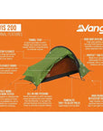 Vango Nevis 200 Tent - 2 Man Trekking Tent