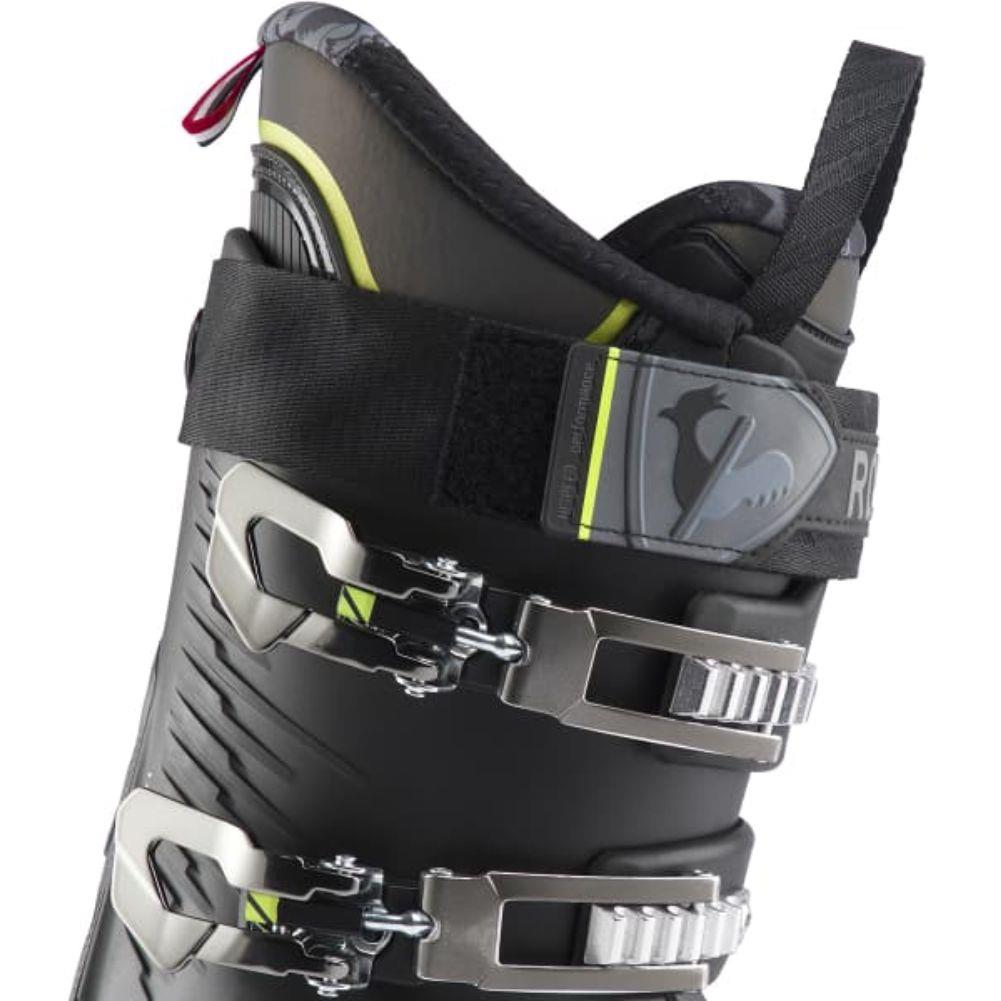 Rossignol Men's Hi-Speed Pro 100 MV Ski Boot (Black/Yellow) (2023) straps