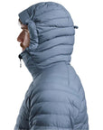 Montane Men's Resolve Hooded Down Jacket (Stone Blue) hood up