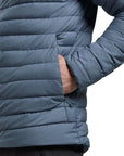 Montane Men's Resolve Hooded Down Jacket (Stone Blue) hand in pocket