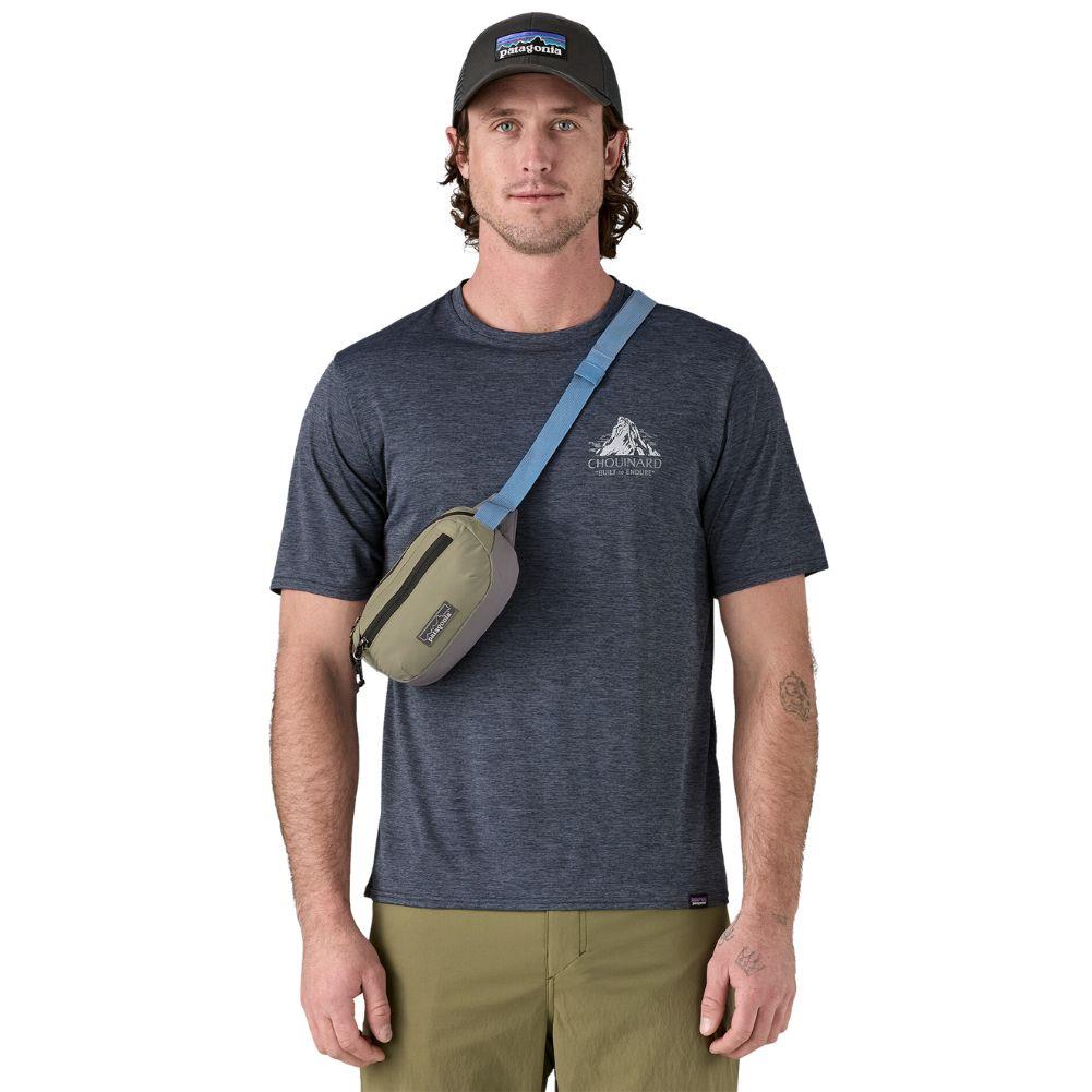 Patagonia Terravia 1L Mini Hip Pack (River Rock Green) over shoulder
