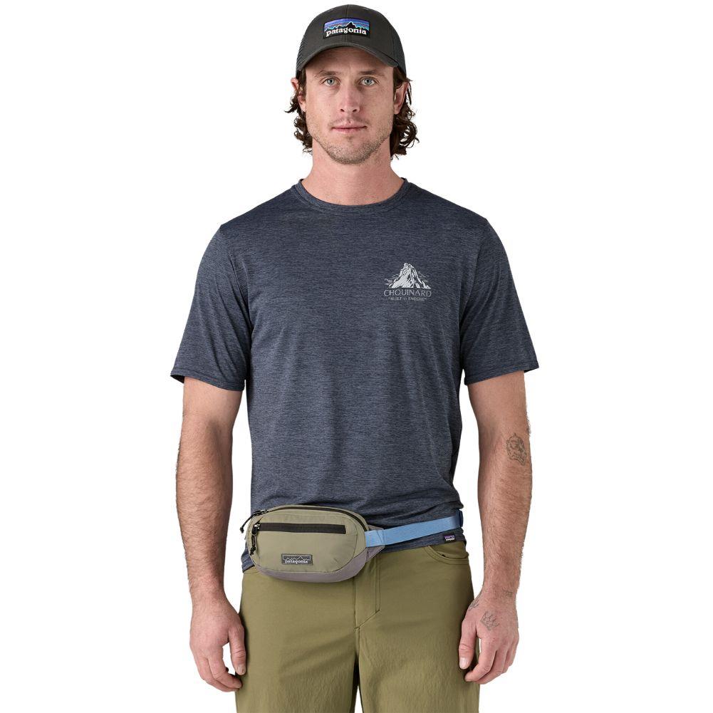 Patagonia Terravia 1L Mini Hip Pack (River Rock Green) on waist