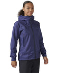 RAB Women's Downpour Plus 2.0 Waterproof Jacket (Patriot Blue) half body front