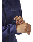 RAB Women's Downpour Plus 2.0 Waterproof Jacket (Patriot Blue) cuff