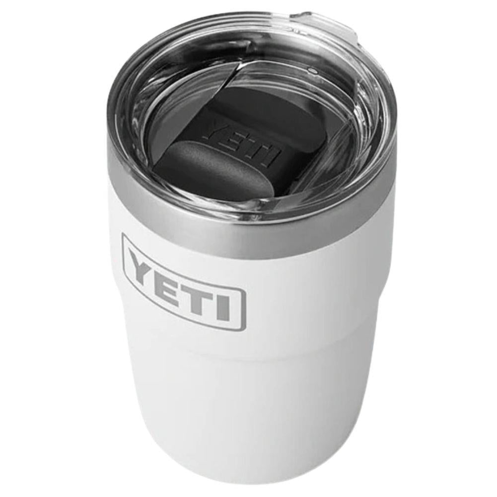 YETI Rambler 8 Oz Stackable Cup (White) top angle