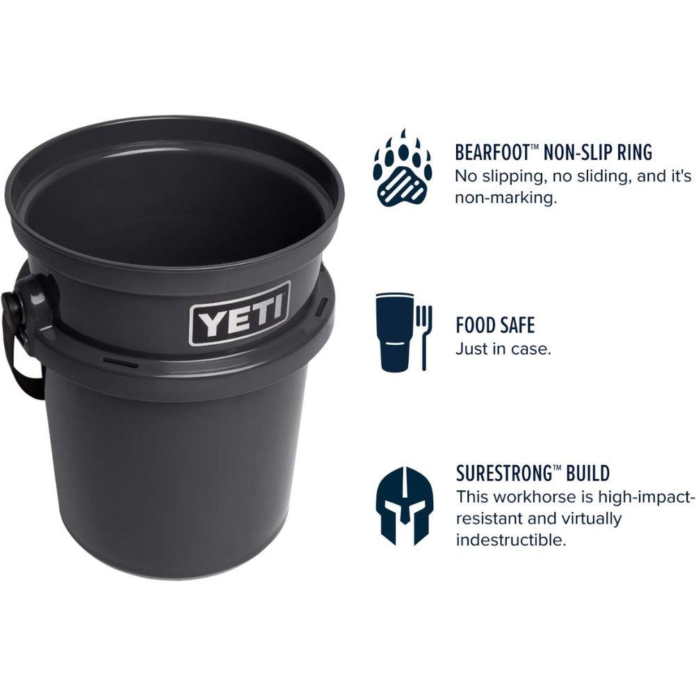 Yeti Loadout 5 Gallon Bucket (Charcoal) ingfo bear