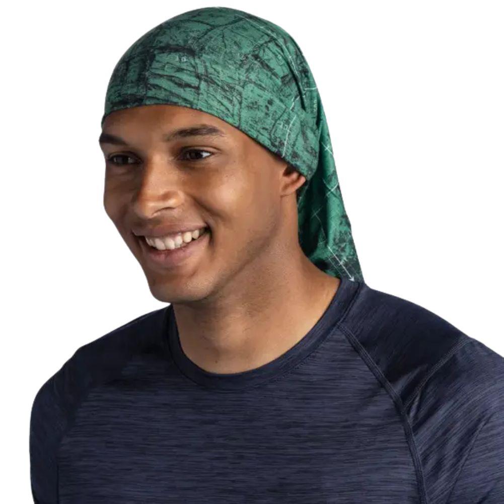 Buff CoolNet UV Neckwear (Ark Ever Green)over head