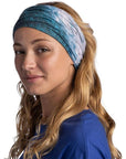 Buff CoolNet UV Neckwear (Watsea Blue Surfrider) on head