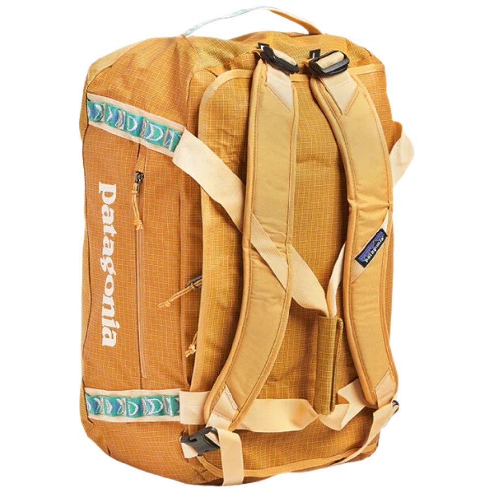 Patagonia Black Hole 55L Duffel Bag (Pufferfish Gold) standing up