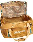Patagonia Black Hole Duffel Bag 70L (Pufferfish Gold) flap open